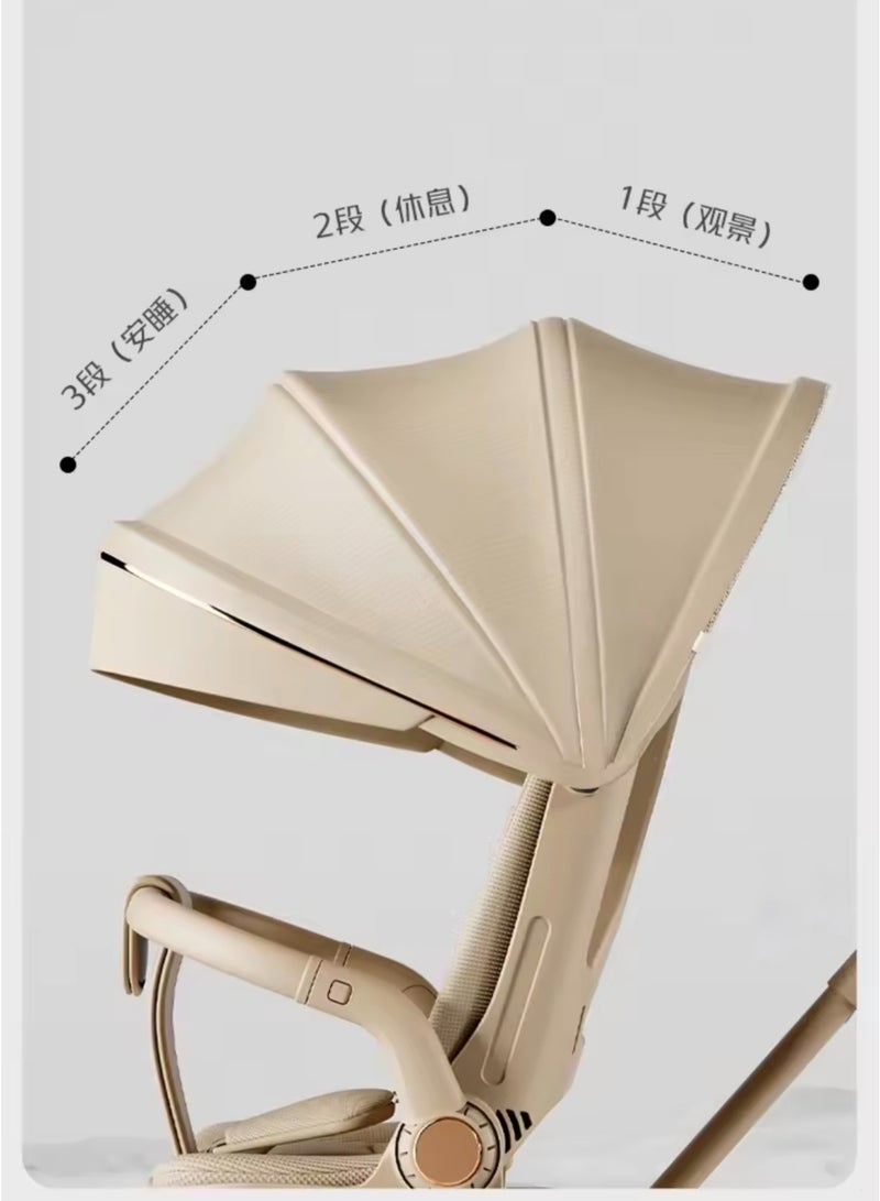 umbrella Lightweight and foldable Umbrella stroller for easy carrying and travel, with a feeding tray and front lights. - Image 4