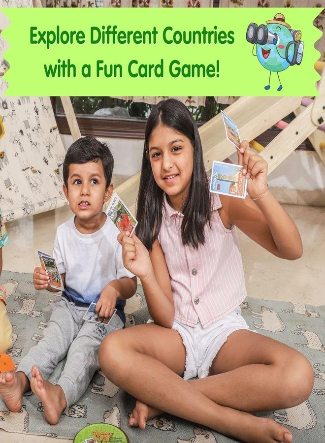 CocoMoco Kids Birthday Return Gifts for Kids Bulk Pack of 5 Pcs Country Trump Card Game Christmas Gift for Boys Girls Age 6-8 Yrs 8-12 Years, Learn Flags, Geography Map Educational Learning Toys - Image 3