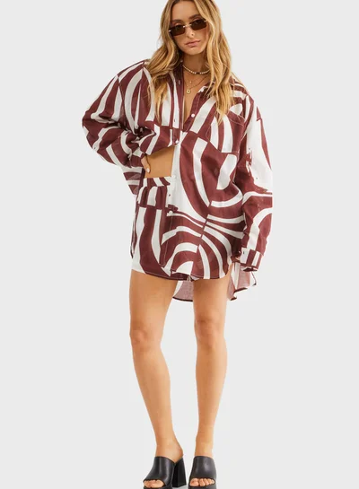 SNDYS High Waist Printed Shorts