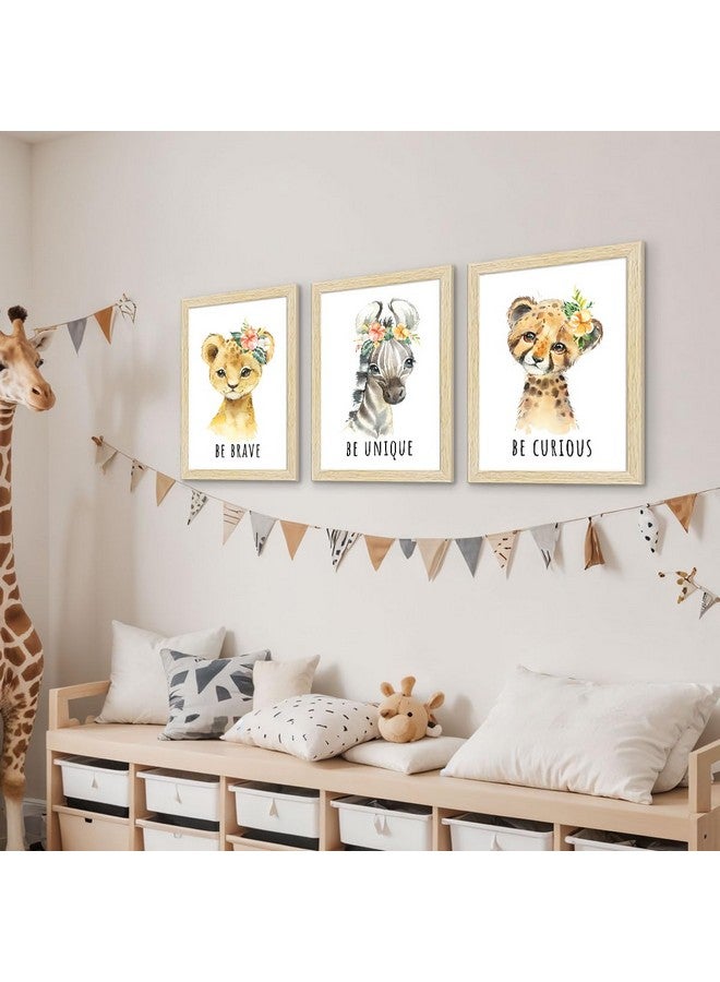 ArtX Wall Paintings For Kids Room, Animals Kids Room Wall Frame, Kids Room Decor, A4 Size, Multicolor, Synthetic Wood, Set Of 6 - Image 5