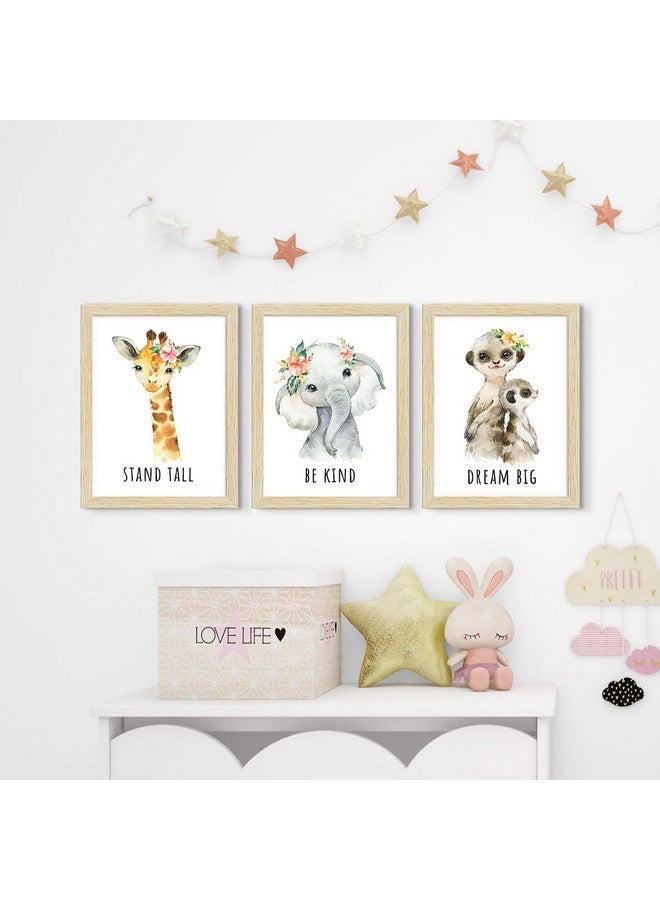 ArtX Wall Paintings For Kids Room, Animals Kids Room Wall Frame, Kids Room Decor, A4 Size, Multicolor, Synthetic Wood, Set Of 6 - Image 4
