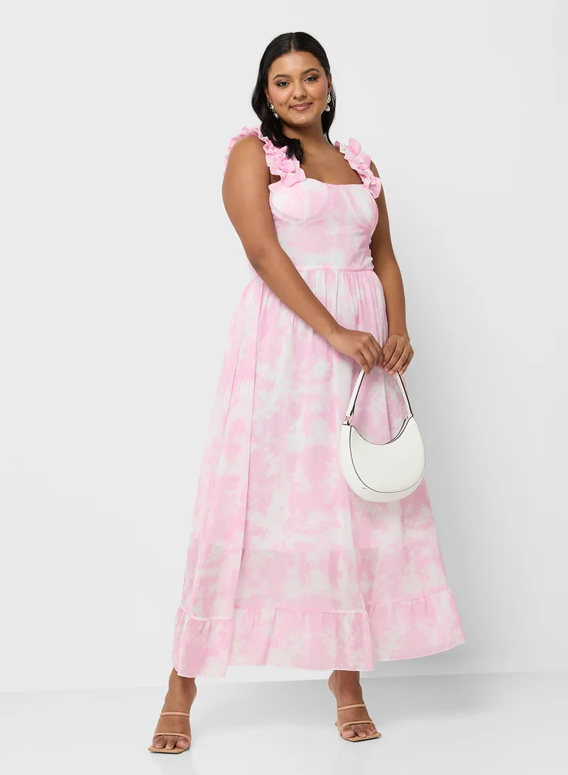 Ella Plus Floral Strap Maxi Dress