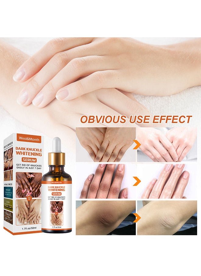 West&Month Whitening Serum Hand Knuckle Glow Serum - Restoring Hand Treatment Moisturizing - Exfoliates and Reduces Unbalanced Pigmentation - For Removing Dark Knuckle Elbow Brighter - Firmer Skin  - Image 3