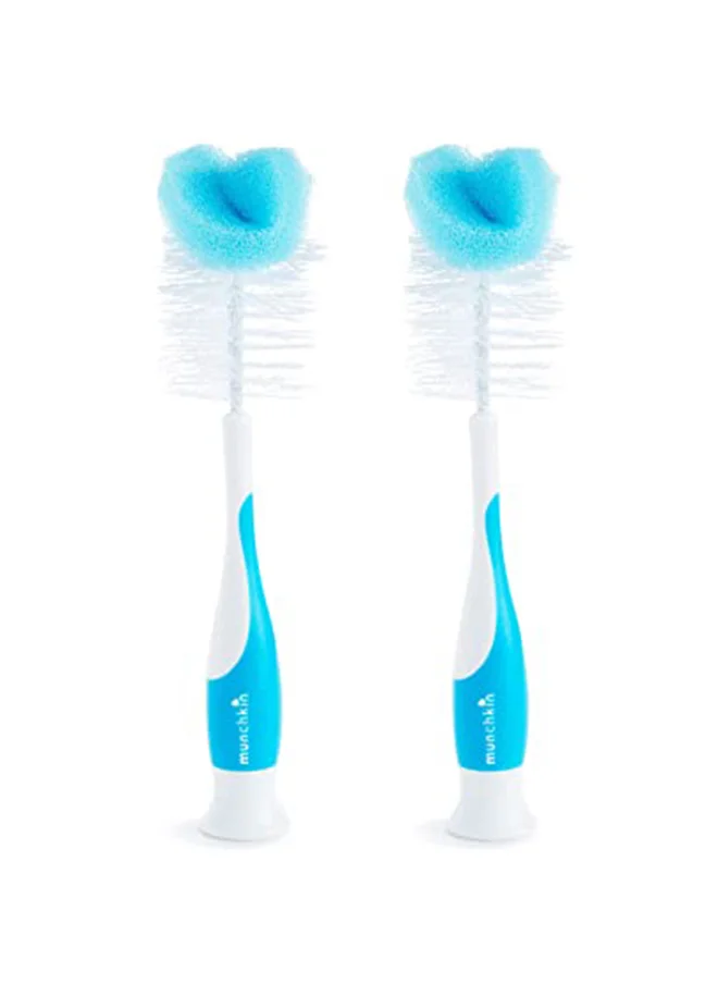 Munchkin 2 Piece Sponge Bottle Brush - Blue