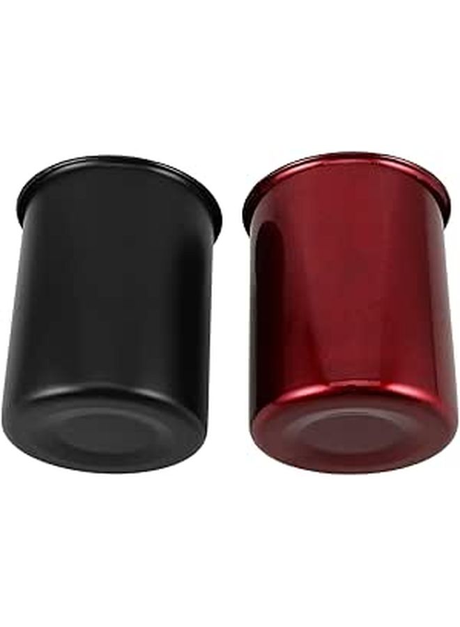 Stainless Steel Ashtray With Lid 2pcs Windproof Smokeless Outdoor Tabletop Ash Holder - Image 1