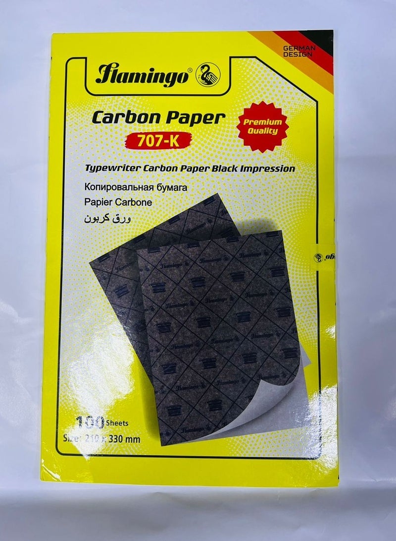 Flamingo Carbon Paper A4 Size – 100 Sheets Black - Image 2