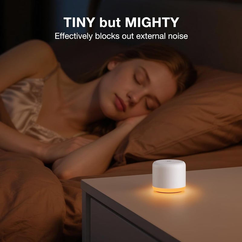 LEICEX Portable Sound Machine,Travel Sound Machine with Light,15 Non-Looping Sound Timer and Memory Play, Mini White Noise Machine for Sleeping Office Privacy Travel Gift - Image 5