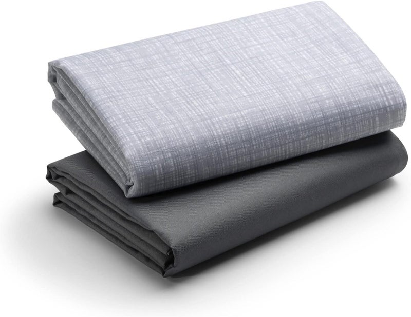Graco Pack 'n Play Quick Connect Waterproof Sheets, 2 Pack - Woven and Grey - Image 1