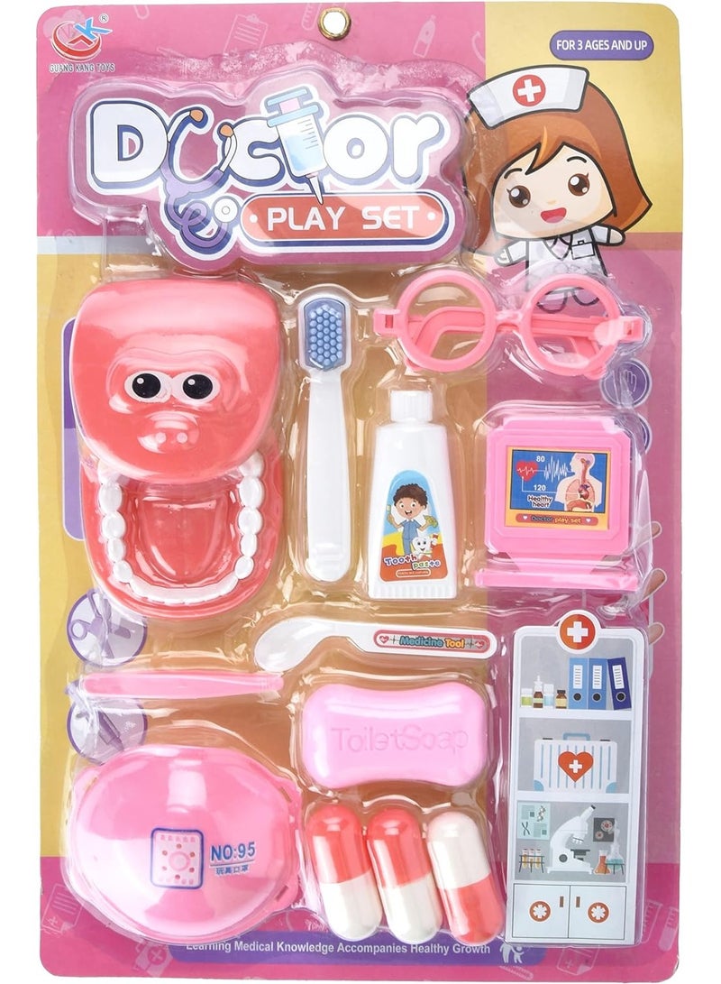 Doctor Kit For Kids, 11 Pcs Dentist Kit for Girls & Boys, Doctor Kit For Toddlers & Kids Ages 3+ - Image 1