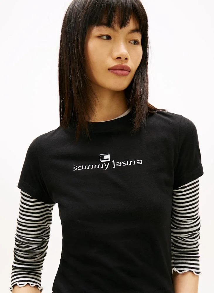 TOMMY JEANS Casual  Slim ELogo 1 T-Shirt Ext