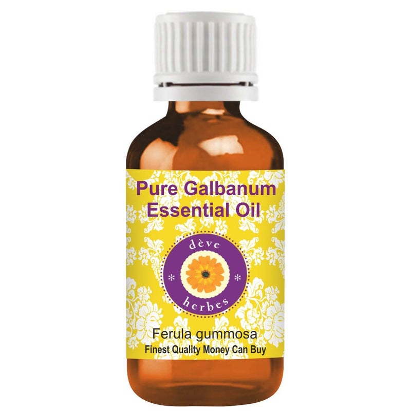 Deve Herbes Deve Herbes Galbanum Essential Oil Ferula gummosa Pure NonSticky Nongreasy Lightweight Men Women All Skin Types Steam Distilled 30ml  - Image 1