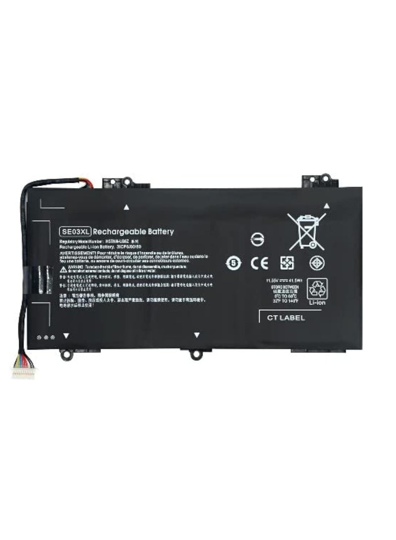 زيكسين بطارية SE03XL بطارية بديلة لأجهزة HP Pavilion 14-AL000 14-AL125TX 14-AL136TX 14-AL027TX 14-AL028TX 14-AL062NR 14-AL007LA 14-AV002LA 14-AV005LA 14-AV033LA 14-AV006LA - Image 1