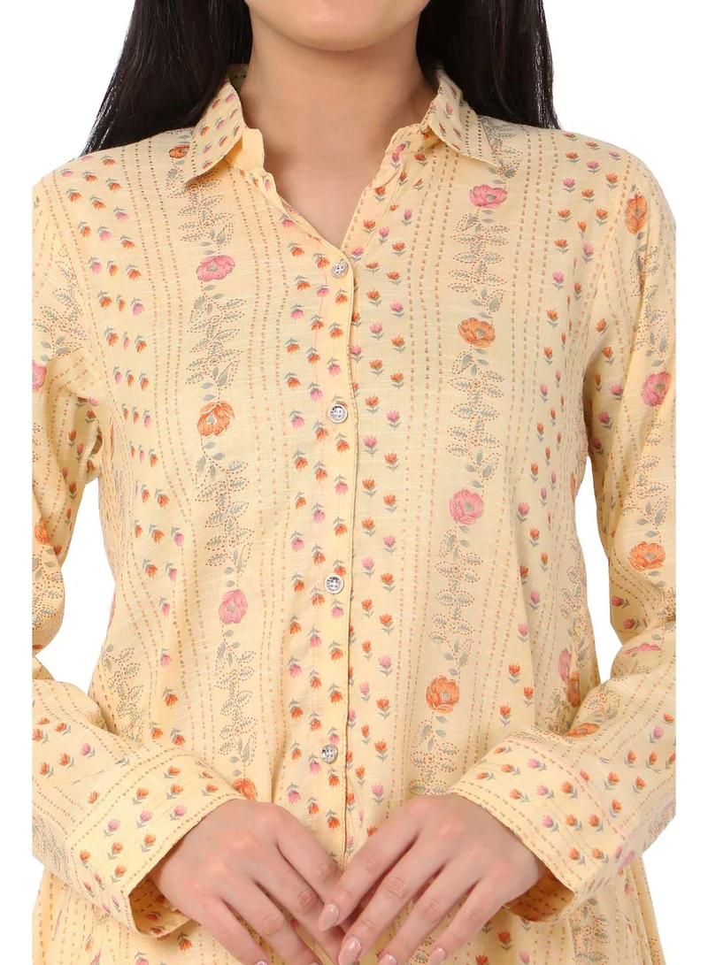 HANA & SARA PRINTED VISCOSE FORMAL ELEGANT CO-ORD SET FOR WOMENS ARABIC KAFTAN JALABIYA