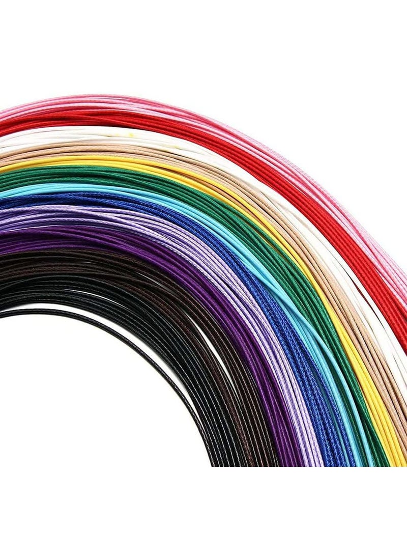 DIY Crafts DIY Crafts 5 Pcs Total Qty, Multi Color, Waxed Necklace Cord Bulk for Jewelry Making,Necklace Rope String with Clasp for DIY Bracelet Pe (5 Pcs Total Qty, Multi Color)  - Image 3