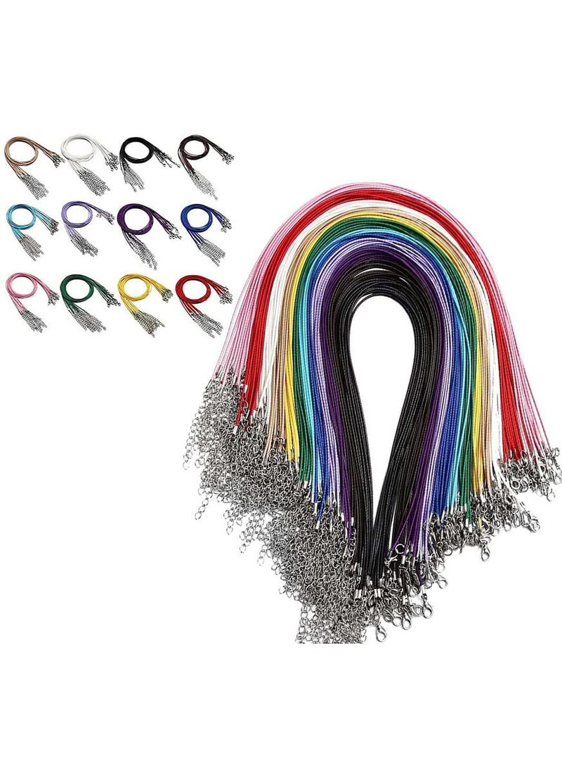 DIY Crafts DIY Crafts 5 Pcs Total Qty, Multi Color, Waxed Necklace Cord Bulk for Jewelry Making,Necklace Rope String with Clasp for DIY Bracelet Pe (5 Pcs Total Qty, Multi Color)  - Image 4