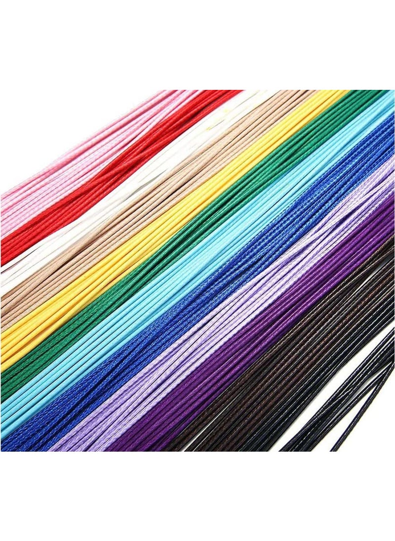 DIY Crafts DIY Crafts 5 Pcs Total Qty, Multi Color, Waxed Necklace Cord Bulk for Jewelry Making,Necklace Rope String with Clasp for DIY Bracelet Pe (5 Pcs Total Qty, Multi Color)  - Image 2