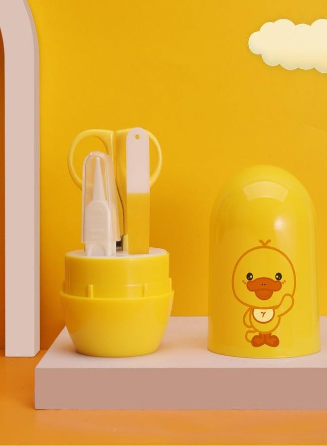 Alya The Cheeky Kidzz Baby Grooming Essential Nail Manicure Pedicure Cutter Safety Kit 4 IN 1 Combo With Cute Printed Portable Travel Protective Case For Toddlers/Infants/New Borns (0 Months+)(YELLOW BEAR) - Image 2
