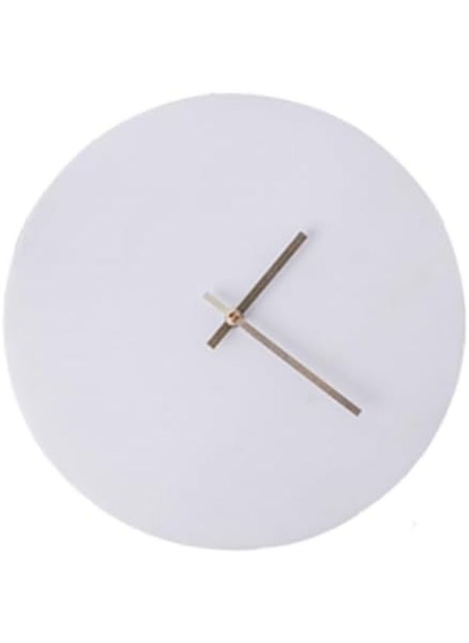 Bliss Vie - BLISS VIE Marble clock, wall/table clock decorative elegant design for bedroom study room office (White-round) - Image 1