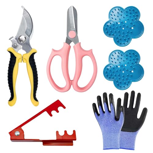 Kehail Floral Toolkit,Rose Thorn Remover Tool, Garden Pruning Shears Scissors Kit, Florist's Toolkit,Use for Florist Supplies (Toolkit) - Image 1