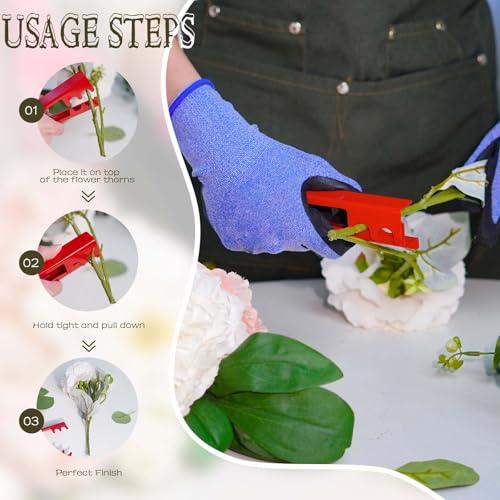 Kehail Floral Toolkit,Rose Thorn Remover Tool, Garden Pruning Shears Scissors Kit, Florist's Toolkit,Use for Florist Supplies (Toolkit) - Image 5