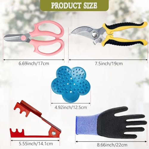 Kehail Floral Toolkit,Rose Thorn Remover Tool, Garden Pruning Shears Scissors Kit, Florist's Toolkit,Use for Florist Supplies (Toolkit) - Image 2