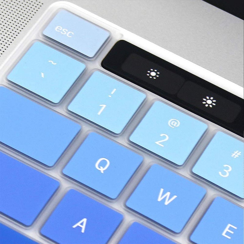 Oaky غطاء حماية لوحة المفاتيح متوافق مع ماك بوك برو 16 بوصة 2019-2020 إصدار نموذج A2141 غطاء سيليكون ناعم مقاوم للماء والغبار رقيق للغاية للوحة مفاتيح ماك بوك برو 16 بوصة - سيليكون أزرق - Image 5