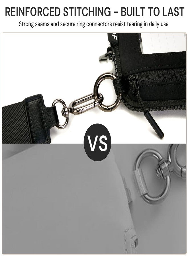 YDF 2nd Gen RFID Nylon Wallet for Women, Wristlet Wallet with ID Window, Lipstick Slot and Key Ring, Credit Card Holder - Image 5