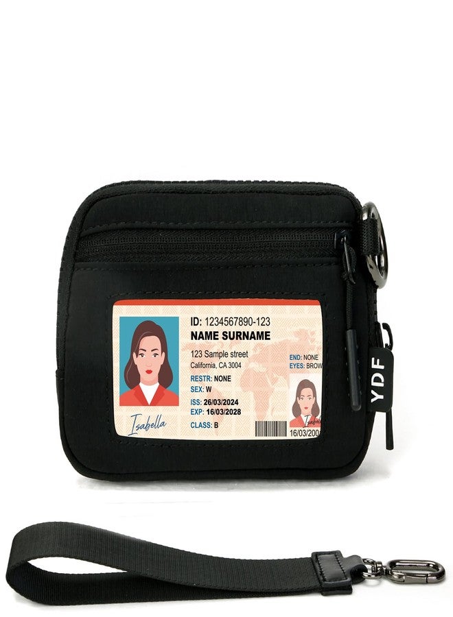YDF 2nd Gen RFID Nylon Wallet for Women, Wristlet Wallet with ID Window, Lipstick Slot and Key Ring, Credit Card Holder - Image 1