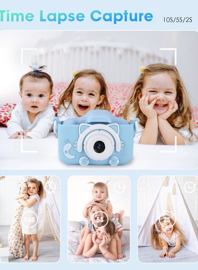 SUPERUS Children's Camera for 3-12 Years, HD Digital Kids Selfie Camera, Christmas Birthday Gifts for Girls and Boys - 32G SD Card Included (Blue) - Image 4