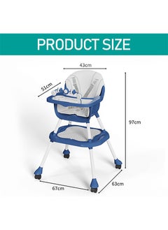 Baby High Chair Adjustable Feeding Chair Toddle Dining Booster Chair Toddler with Safety Belt and Removable Tray 2 in 1 table and chair set - pzsku/Z73CB395D3F7856E364B6Z/45/_/1736750976/b2791bcb-6ea7-4552-9339-0d08d0e83e3c