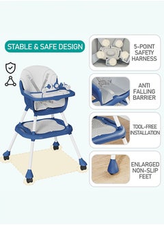 Baby High Chair Adjustable Feeding Chair Toddle Dining Booster Chair Toddler with Safety Belt and Removable Tray 2 in 1 table and chair set - pzsku/Z73CB395D3F7856E364B6Z/45/_/1736751011/5604a513-24be-47b6-ba41-35f53d0392a0