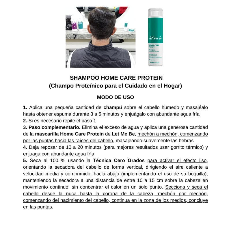 Let Me Be شامبو العناية المنزلية بروتين ليت مي بي 240 مل - شامبو تنعيم ما بعد المعالجة للتحكم في التجاعيد، اللمعان والترطيب - تركيبة غنية بالبروتين والكولاجين لجميع أنواع الشعر - Image 3
