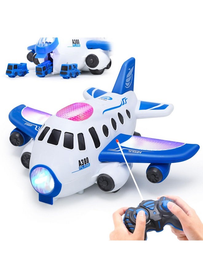 HOLYFUN HOLYFUN Toddler Airplane Toys with Mini Cars, Kids Music Toy Plane with Sounds and Lights for 3,4,5 Year Olds Boys and Girls  - Image 1