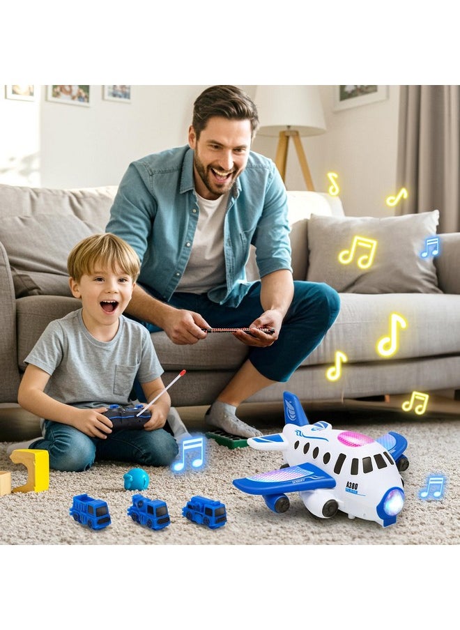 HOLYFUN HOLYFUN Toddler Airplane Toys with Mini Cars, Kids Music Toy Plane with Sounds and Lights for 3,4,5 Year Olds Boys and Girls  - Image 4