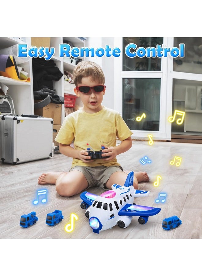 HOLYFUN HOLYFUN Toddler Airplane Toys with Mini Cars, Kids Music Toy Plane with Sounds and Lights for 3,4,5 Year Olds Boys and Girls  - Image 5