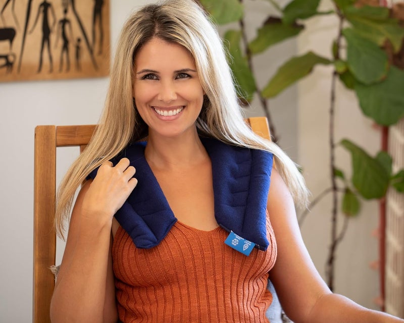 Carex Health Brands Bed Buddy Microwave Heating Pad - Blue Body Wrap for Hot and Cold Therapy - Image 2