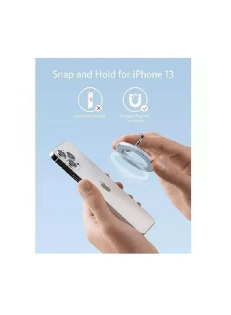 S-TOP Enhance your phone experience with the Magnetic Phone Grip 610 Round in a sleek white color. Enjoy a secure hold and stylish design that elevates both function and aesthetics! - Image 2