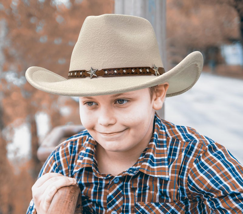 Jastore Toddler Baby Cowboy Hat Infant Baby Boys Girl Cowgirl Hats Kids Western Cowboy Hat (US, Age, 18 Months, 4 Years, Beige) - Image 4