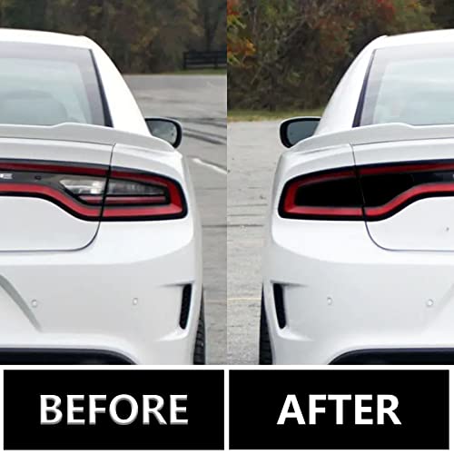 RBOKO Black Taillight Vinyl Tint Film Vinyl Decals Tint Kit Precut Overlays Stickers Compatible with Dodge Charger 2015 2016 2017 2018 2019 2020 2021 Tail Light Wrap Cover - Image 4