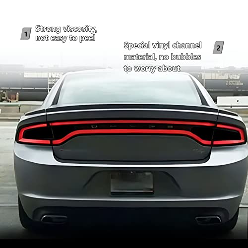 RBOKO Black Taillight Vinyl Tint Film Vinyl Decals Tint Kit Precut Overlays Stickers Compatible with Dodge Charger 2015 2016 2017 2018 2019 2020 2021 Tail Light Wrap Cover - Image 5