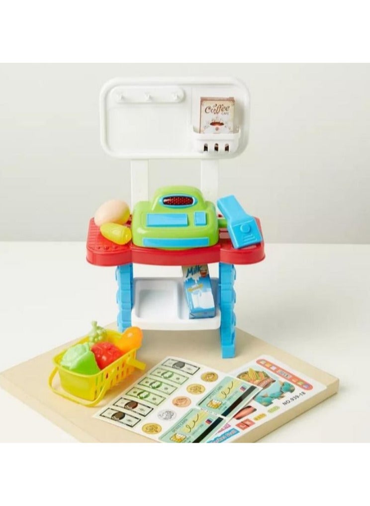 Kids' Supermarket – With lights and music, a world of fun and learning is within your child's reach!  Let your child experience shopping and selling just like in a real supermarket! Suitable for children aged 3 and up. The perfect gift for children who love imaginative play! - Image 1