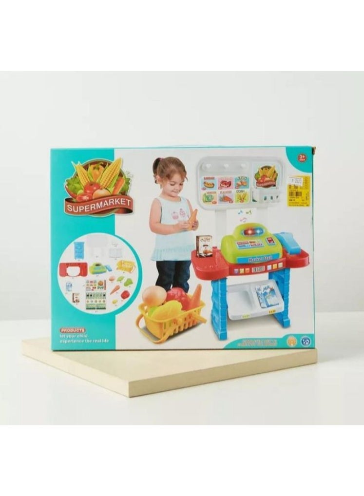 Kids' Supermarket – With lights and music, a world of fun and learning is within your child's reach!  Let your child experience shopping and selling just like in a real supermarket! Suitable for children aged 3 and up. The perfect gift for children who love imaginative play! - Image 3