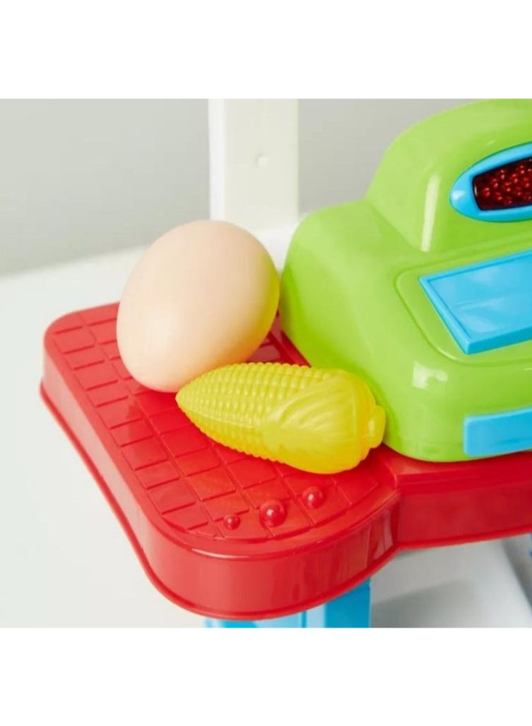 Kids' Supermarket – With lights and music, a world of fun and learning is within your child's reach!  Let your child experience shopping and selling just like in a real supermarket! Suitable for children aged 3 and up. The perfect gift for children who love imaginative play! - Image 5