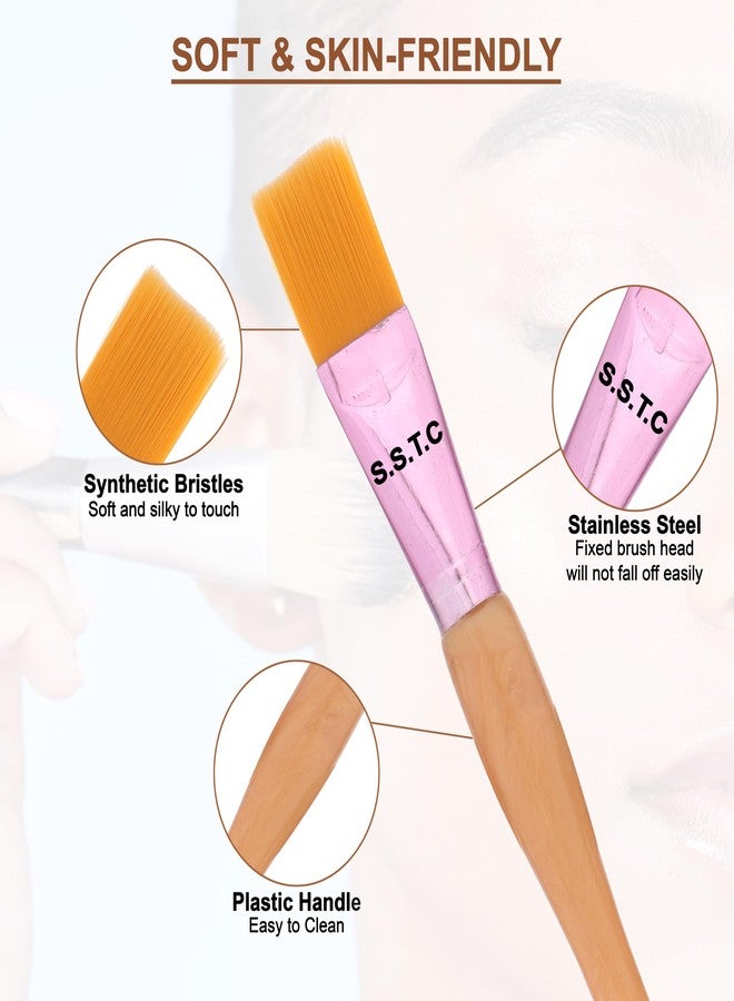 S.S.T.C Face Pack/Mask Brush with Soft Bristle | Brush Applicator Tool for Face | Perfect for Clay, Gel and Cream Face Masks (Pink, Pakc of 2) - Image 3