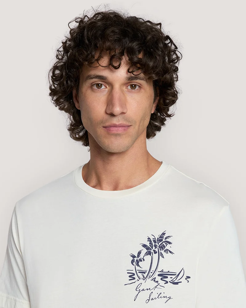 GANT Gant Sunfaded Printed Tshirt