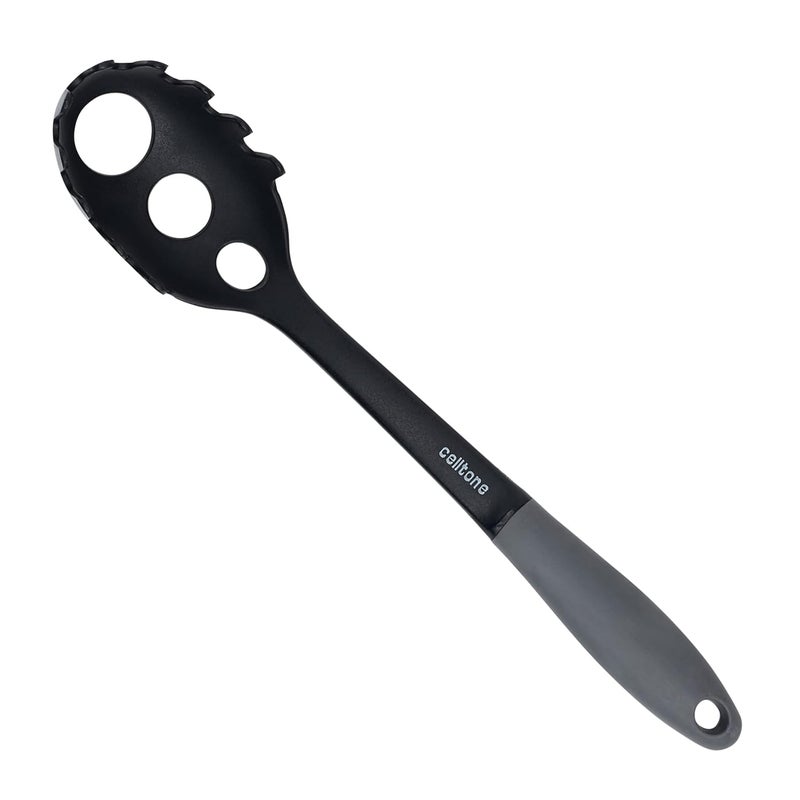 Celltone Celltone Nylon Pasta Noodles Server Spoon Noodle Server for NonStick Cookware Heat Resistant Kitchen Tools Colour Black 
