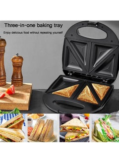 sokany 3 in 1 Electric Donut Sandwich Baking Machine,Toaster,Waffle Iron,with Removable Non-Stick Plates,Multifunctional Panini Press Grill,Easy to Use & Clean for WaffleMaker  - Image 4