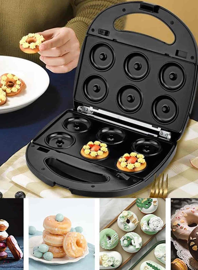 3-In-1 Electric Waffle Maker, Sandwich Toaster & Donut Maker | Non-Stick Removable Plates, Easy Clean | Multifunctional Panini Press & Grill for Breakfast.