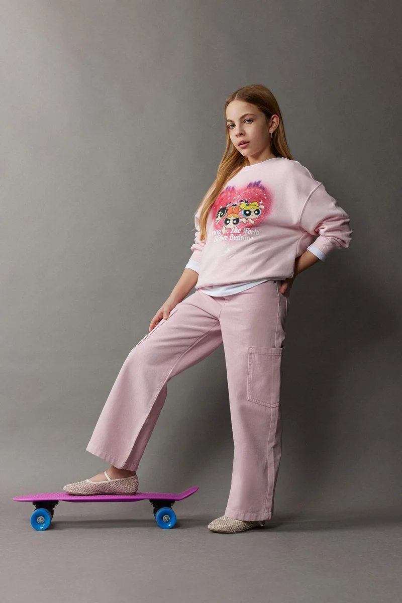 ديفاكتو Girl Wide Leg Cargo Jeans