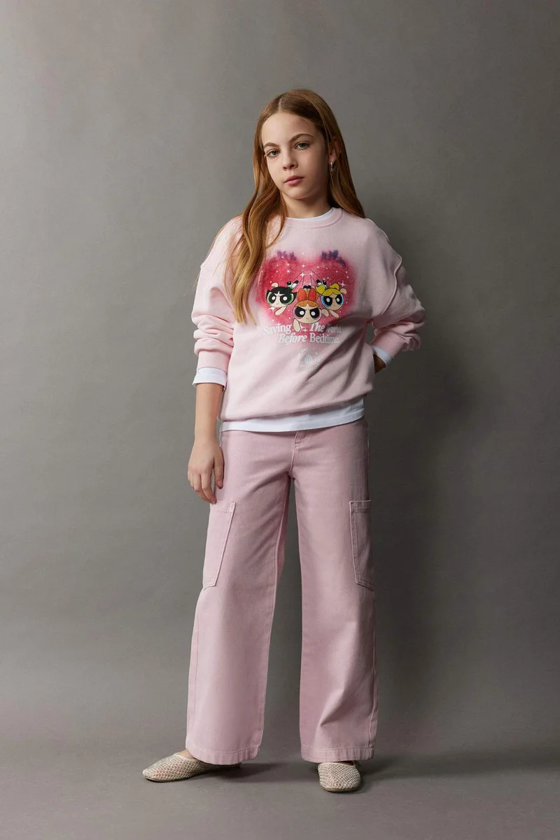 ديفاكتو Girl Wide Leg Cargo Jeans